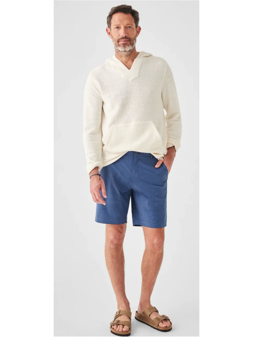 Faherty Mens Belt Loop All Day Shorts (9" Inseam) in Navy ~ Size 38
